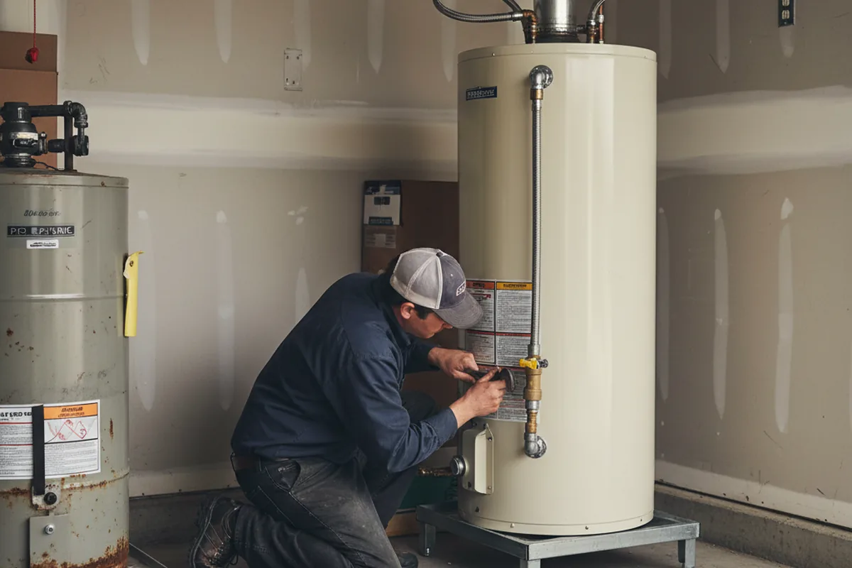 Water heater and shutoff valve replacement in Waverly